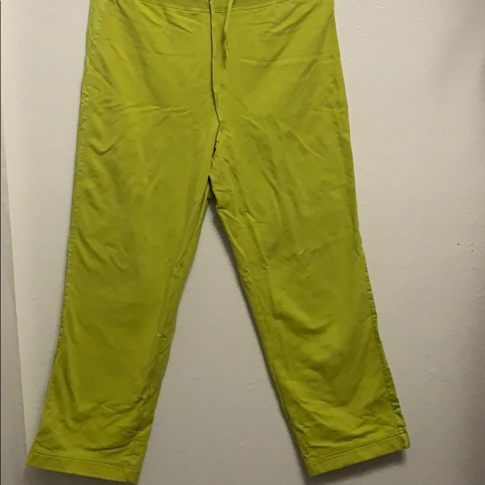 Neon green joggers
